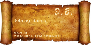 Dobray Barna névjegykártya